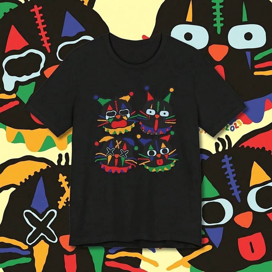 Clown Ca Tee Clowncore Clog Clowncore Shirt Cute Calown Shirt Kawa Clothes Clown T Shirt Gift For Her Gift For Him220g Heavyweight 100% Cotton T-Shirt. Butterfly Print. Unisex Sizing. Round Neck Inspirational T-Shirt. Cute And Beautiful Y2K-Inspired Summer Top, Perfect For The Outdoors, Home, Work, Or Street Wear. Casual, Loose-Fitting Everyday T-Shirt. - 黑色 - 查看 1