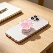1pc Creative Cat Paw Shaped Retractable Phone Stand, Push-Pull Phone Holder, Creative Foldable Slouchy Phone Stand - Pink - View 4