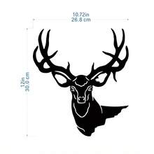 Escultura de pared de metal con diseño de ciervo y árbol, de 1 pieza, 15.75*14.72 pulgadas. |   Regalo de Halloween y Navidad, Decoración de Interior/Exterior Tallada en Metal - TY9619 - Ver 10