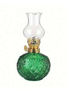 1pc Vintage Windproof Adjustable Glass Kerosene Lamp, Outdoor Desk Decor, Suitable For Camping, Picnic And Holiday - Ideal Holiday Gift, Outdoor Lighting, Vintage Lamp Design, Durable Glass, Crystal Kerosene Lamp, Antique Oil Lamp For Indoor Use (Liquid Not Included), Home Decor, Garden Decor, Christmas Gift, Halloween Gift, Back To School Supplies, Living Room Bedroom Ornament, Holiday Gift, No Electricity Or Fuel Required. - Kerosene Lamp - View 13
