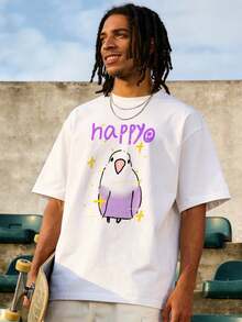T-shirt de manga curta para homem, gola redonda, estilo casual de verão, com estética Emo Trap Rap e Rock, e estilo Eboy. Esta t-shirt leve para homem é uma peça básica versátil de verão, na cor preta e de manga curta. Vendida individualmente, ideal para combinar em família. Uma t-shirt casual elegante com estampado e corte relaxado, perfeita para o uso diário. Preto - Branco - Ver 8