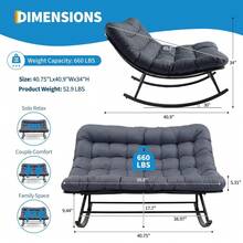 Hammock Chairs - 2 Seater Dark Gray - View 2