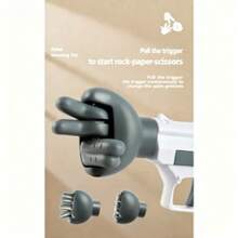 Fair Rock-Paper-Scissors Toy Gun, Stress Relief Gesture Game Toy For Young Adults - Gray Radish Rock-paper-scissors Gun (OPP Bag) - View 2