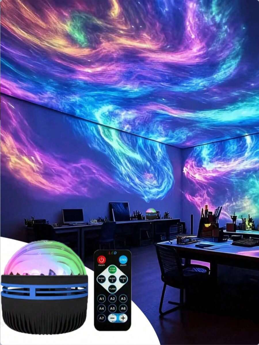 360° Starry Sky Projection Lamp, USB Powered LED Atmosphere Light For Bedroom/Living Room, Adjustable Ambient Lighting To Create A Relaxing Atmosphere, Ideal Choice