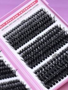 Large Capacity Eyelash Book, 540 Clusters D-Curl Natural Curl Eyelash Extensions, Fluffy And Dense Individual False Eyelashes, Wholesale Thick And Curly False Eyelashes, Soft And Lightweight, Suitable For Parties, Nightclubs, Daily Work, Meetings And Other Occasions, 3D Faux Mink False Eyelashes - D - View 4