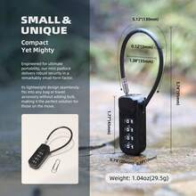 1pc Bicycle Anti-Theft Password Lock, Multifunctional Padlock - Keyless Design, Unisex, Suitable For Helmet, Backpack, Suitcase, Gym Locker, Essential For Travel & Camping - Multicolor - View 4