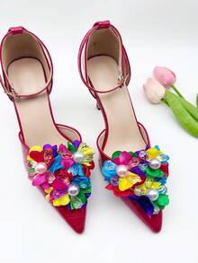 2 piezas Nuevos elegantes clips para zapatos con detalles de cristales de colores desmontables - Perfectos para bodas, fiestas nupciales y tacones altos - Multicolor - Ver 5