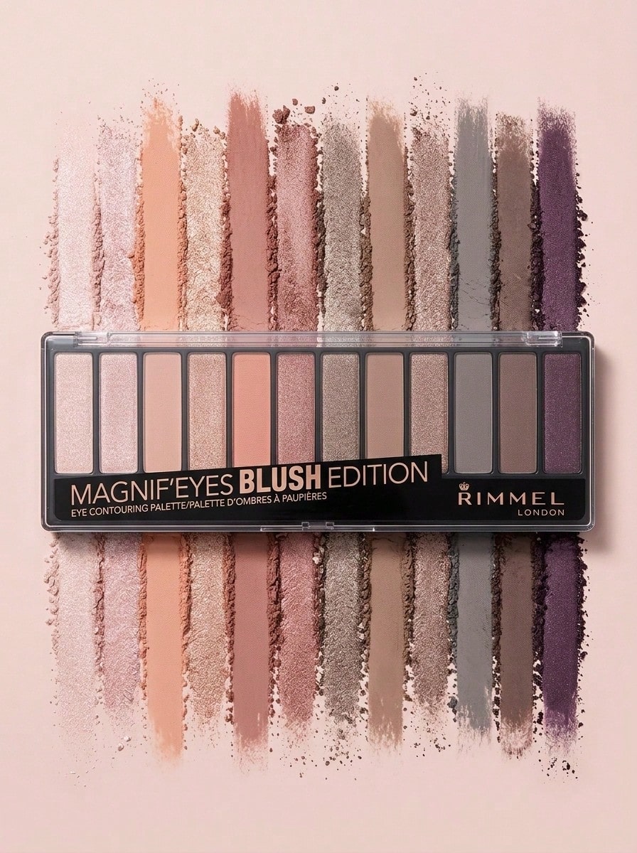 Rimmel Magnif'Eyes Eyeshadow Palette Blush Edition 14.16 G – Eyeshadow Palette, Long-Lasting, For Women, Rose Gold, Suitable For Daily Makeup Routine - Blush Edition - View 1