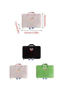 1pc Cartoon Cute Laptop Bag Multifunctional Briefcase Document Folder Outdoor Portable Tablet Protective Sleeve - Multicolor - View 8