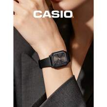 轻巧黑色树脂表带简约时尚腕表，易读表盘，女士学生腕表 CASIO LQ-142-1ADF - 黑色 - 查看 2