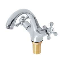 YUNRUX Retro Bathroom Faucet, Two-Handle Bathroom Faucet, Washbasin Faucet With Two Handles - Silver - View 4