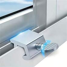 Bộ khóa cửa sổ trượt điều chỉnh được, thiết bị an toàn cửa sổ, phù hợp cho nhà ở, văn phòng, xe RV và sử dụng thương mại, thiết kế hiện đại, dễ lắp đặt - A - Xem 6