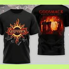 Godsmack World Tour 2026 T-Shirt All Size S-5XL - Black - View 1