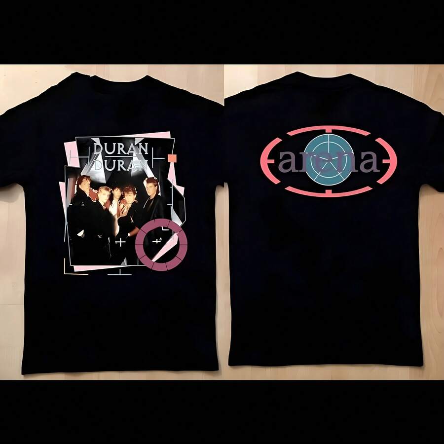 Duran Duran Arena Tour Concert 1984 T-Shirt - 黑色 - 查看 1