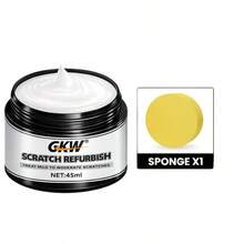 GKW 專業汽車刮痕修復蠟 - 快速拋光至鏡面光澤 | 使用海綿或布輕易塗抹 | 適用於汽車、卡車、SUV、摩托車、船隻和露營車 | 有效淡化淺層刮痕 | 持久光澤 - 45毫升+海綿 - 查看 12