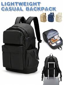 Mochila para portátil de gran capacidad, mochila de viaje casual con múltiples compartimentos, cabe portátiles de 15.6 pulgadas, mochilas escolares para estudiantes de secundaria, mochila de negocios ligera, impermeable y a prueba de golpes, con correas de hombro ergonómicas y acolchadas transpirables - Multicolor - Ver 1