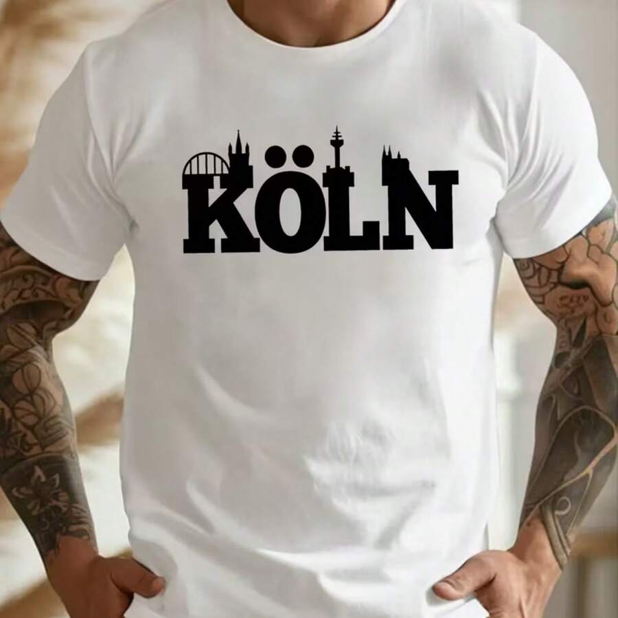 Printed T-Shirt For Men And Women - White - View 1