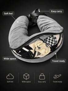 Travel Pillow Storage Bag, Travel Essential, Portable, Vacation Accessory, Suitable For School Use - Multicolor - View 4