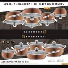 5pcs Vintage Floral Enamel Cookware Set, 16-24cm Graduated Sizes, Steel Rim Durable Pots With Glass Lids, Large Capacity - View 7