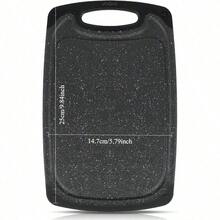 1pc Thick & Durable Plastic Cutting Board, Minimalist Solid Dark Gray Square Double-Sided Non-Slip Design, Machine Washable, Suitable For Daily Cooking, Holiday Gatherings, And Kitchen Prep - Black - View 2