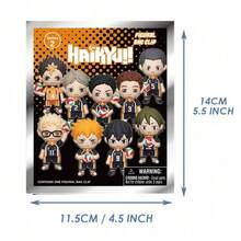 Crunchyroll Bolsa Ciega Oficial Autorizada de Haikyu!! Colgante de Personaje Aleatorio Juguete Mini de Anime Llavero Accesorio para Mochila - Multicolor 1 - Ver 5