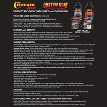Custom Coat Black 1 Gallon Urethane Spray-On Truck Bed Liner Kit - Easy 3 To 1 Mix Ratio, Just Mix, Shake And Shoot - Professional Durable Textured Protective Coating, Prevent Rust - Car, Auto - White - View 6