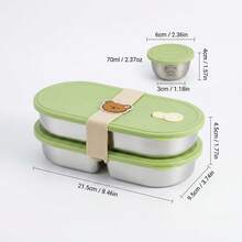Portable 304 Stainless Steel Lunch Box,Leak Proof Fruit Salad Food Storage Container, Stackable Bento Box, Dishwasher & Microwave Allowable, Suitable For Student And Adult Use In Home, School,Office, Outdoor Camping, Picnic,Travel, Back To Schoo - Multicolor - View 18