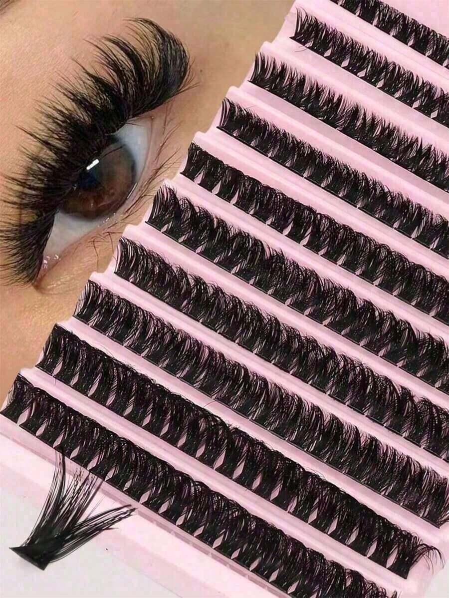 200pcs DIY Sh Extension K - D Curl Cluster Shes Wh Applicator Ls For Natural Volume & Effortless At-Home Application (Salon-Sh Effect) - D - View 1