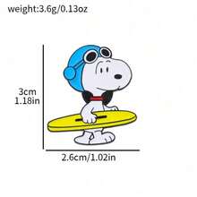 SNOOPY 1/7 件組 動漫卡通胸針套組 可愛新款狗狗琺瑯別針 衣物背包飾品金屬徽章配件禮物 - 均碼 - 查看 2