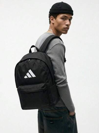 Adidas Classic 3 Bar Logo Women Backpack Black / White