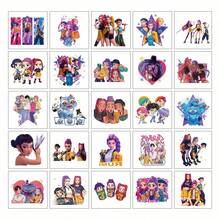 每包25張：K-Pop獵巫團貼紙高品質彩色動漫塗鴉貼紙。非常適合生日禮物、返校用品和派對贈品。[款式和包裝隨機發貨] - 彩色 - 查看 3