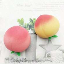 2PCS Realistic Big Peach Squishy Squeeze Toy, Soft TPR Slow Rebound Fidget Toy, Lifelike Fruit Shaped Moldable Decompression Accessory, Stretchable Elastic Handheld Sensory Gadget, Funny Cute Prank Style Stress Reliever, Large Palm-Sized Portable Relaxation Tool For Tension, Anxiety And Overwhelm Relief;Aesthetic Fruit Themed Desktop Ornament, Durable Reusable Pressure Release Decor For Home, Office And Classroom Daily Scenarios, Premium All-Age Squishy Toy For Kids, Teens And Adults, Novelty Leisure Accessory, Unique Versatile Gifting Option For Birthdays, Parties And Daily Holiday Presents, Practical Daily Self-Care Essential To Soothe Irritability, Relieve Physical Fatigue, Calm Bad Mood And Improve Negative Mental State - yellow 2pcs - 查看 5
