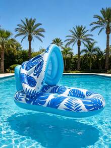 1pc Adult Inflatable Swimming Pool Float, Swimming Pool Floating Chair, Floating Bed With Drink Holder, Water Floating Bed, Beach Swimming Pool Party Adult Toy, Inflatable Float - Multiple Styles - View 6