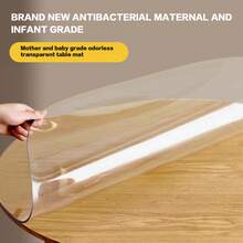 2mm Thick Clear Transparent Vinyl PVC Round Tablecloth Table Protector Cover - Transparent - View 11
