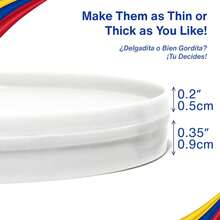 Olde Para Arepas With Gift Box – 3 Sizes (5.9", 4.3", 3.1") & Double Thickness Ideal For Authentic Colombian Arepas, Gorditas & More – Durable, Food-, Easy-To-Clean Kitchen Essential - View 4