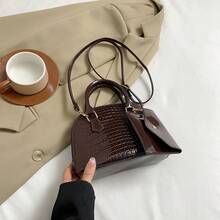 Bolso de mano moderno y versátil para mujer, estilo casual elegante con un toque de alta gama, bolso de hombro estiloso ideal para ir de compras. - marrón - Ver 2