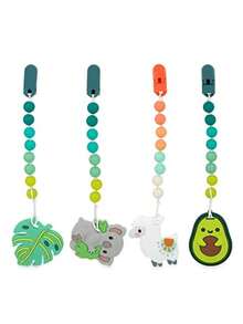 mordedera com sujeta chupon nuby de silicon con multiples superficies - Gris - Ver 2