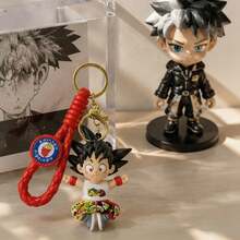 MINISO Dragon Ball Anime Cartoon Dual Character PVC Keychain Figure Pendant Creative Key Ring Accessory Durable Lightweight Hanging Charm For Backpack Handbag Shoulder Bag Car Keys Organizer Daily Carry Use - Style 1 - View 2