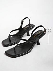 New Summer Women Shoes Brown Suede Mid Heel Wedge Sandals,Flip Flops - Black - View 8