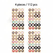 224PCS Donut Themed Hole Reinforcement Stickers, Self-Adhesive Paper Reinforcer Labels, Decorative Reinforcement Rings For 3-Ring Binders, Loose-Leaf Notebooks, Planners, Journals & Documents, Assorted Cute Donut Designs, Waterproof & Durable, Easy To Apply, Prevent Paper Tearing, Ideal For Journaling, Scrapbooking, Office Filing & School Organization, Perfect For Protecting Pages On Loose-Leaf Rings - A - View 8