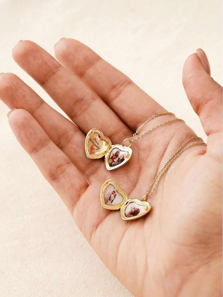 1 chiếc dây chuyền mặt locket mở được tùy chỉnh tên/chữ cái + 1-2 ảnh, phong cách tối giản INS đa năng, dây xích kim loại chất lượng cao đeo hàng ngày không phai, quà tặng độc đáo đầy ý nghĩa cho người yêu, gia đình, bạn bè, mỗi chiếc là một vật lưu giữ cảm xúc riêng biệt - vòng cổ hộp ảnh tùy chỉnh - Xem 9