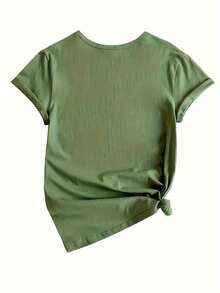 Sports T-Shirt With Letter Print And Loose Fit - 米色 - 查看 2