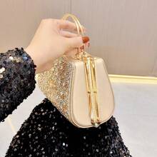 BV Bottega Bang Bang Bolso de mano para mujer de cuero genuino tejido a mano de Andiamo Clutch Campana. Nuevo bolso vintage europeo y americano con pedrería, bolso de mano, bolso de fiesta de moda, bolso de noche, bolso de hombro, bolso cruzado. - Negro - Ver 4