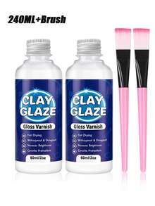 Air Drying Clay Glaze Oil With High Gloss, Fade Resistance And Non-Yellowing Properties. It Provides A Protective Clear Coating Suitable For Artwork Made From Clay, Plaster, Polymer Clay. - Sets - View 9