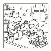 SANRIO GDTME Cute & Cozy Simple Coloring Book: Relaxing Warm Animal Scenes, Suitable For Adults And Teens - Coloring Book - View 6
