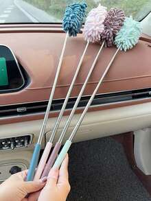 1pc Extendable Microfiber Car Duster Brush, Super Soft Cleaning Tool For Auto Interior & Home Use - A - View 4