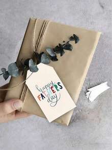 1/50/100pcs Colorful Coded Father's Day Gift Tags With Jute Twine, Suitable For Cards, Gifts, Portable Presents, Decorations, Celebrations To Express Joy And Warmth, Multifunctional Labels - Multicolor - View 5