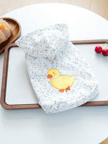 PETCIRCLE 1件宠物服装，室内外皆宜，欧美韩风，适合贵宾犬、泰迪犬、小型犬及幼犬，休闲舒适连帽衫 - 鸭子图案 - 彩色 - 查看 2