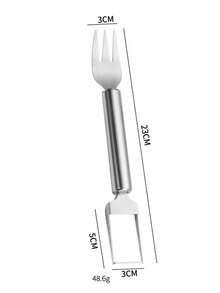 一套不锈钢西瓜切片器和叉子 - 便携、防锈、一物两用，让切西瓜更轻松便捷。适用于家庭、餐厅和酒店使用。其小巧轻便的设计可轻松放入野餐包中。适用于西瓜、芒果、火龙果、哈密瓜等软质水果，厨房配件，西瓜 - 彩色 - 查看 11