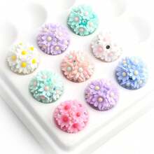 5pcs 16mm Acrylic Flower Ball Beads, 3D Daisy Flower Spacer Beads With Rhinestone For DIY Bracelet Necklace Earring Phone Chain Jewelry Making - Flower Beads - View 6